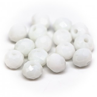 Бусины рондели 6*4мм (белый непрозрачный)